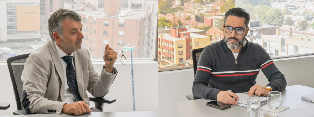 El director general de la AUNAP, William Tepud, durante reunión con representantes del Gobierno de España.